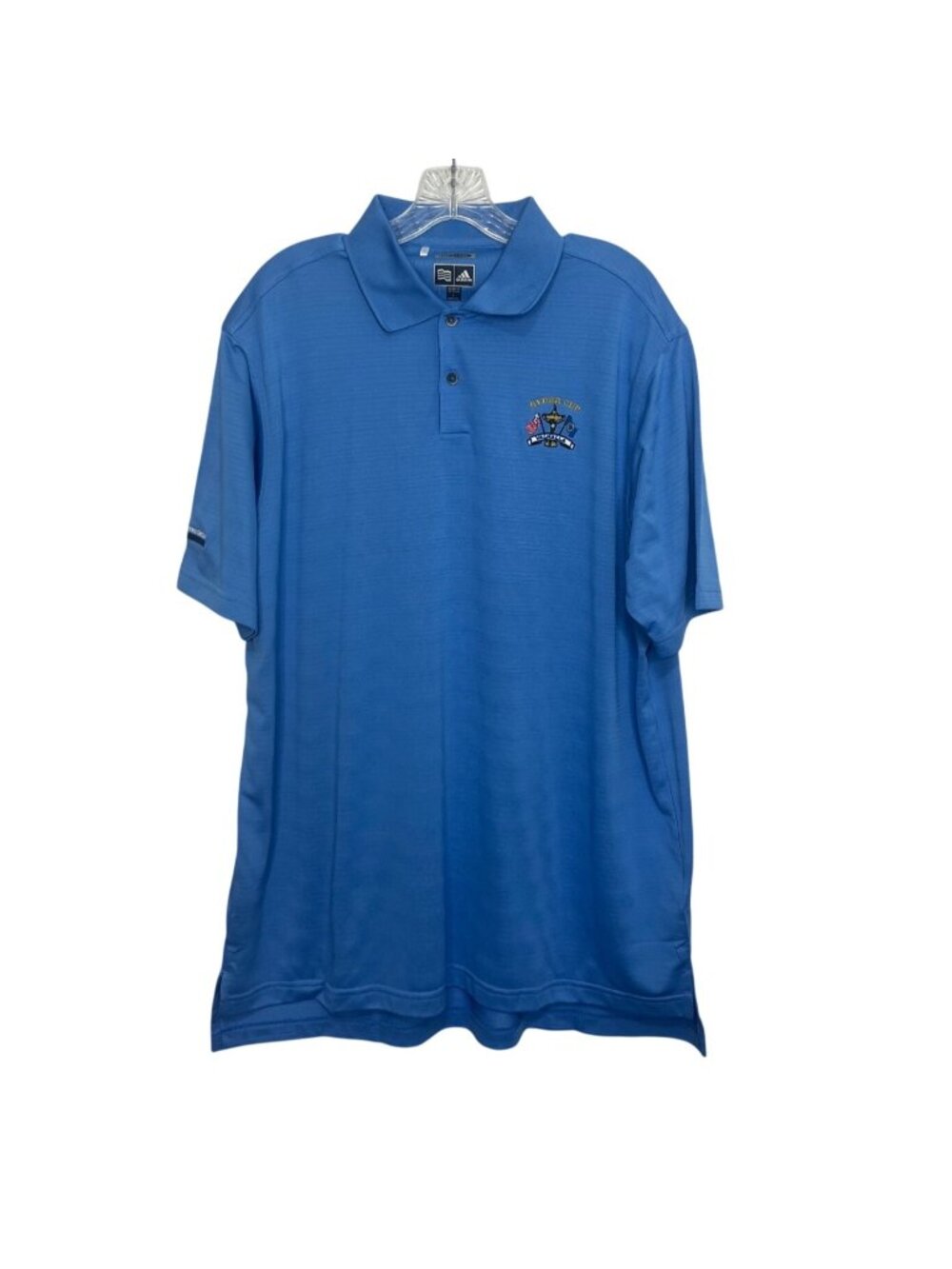 Adidas Ryder Cup Valhalla Golf Polo Shirt Large Blue‎ ClimaCool Summer